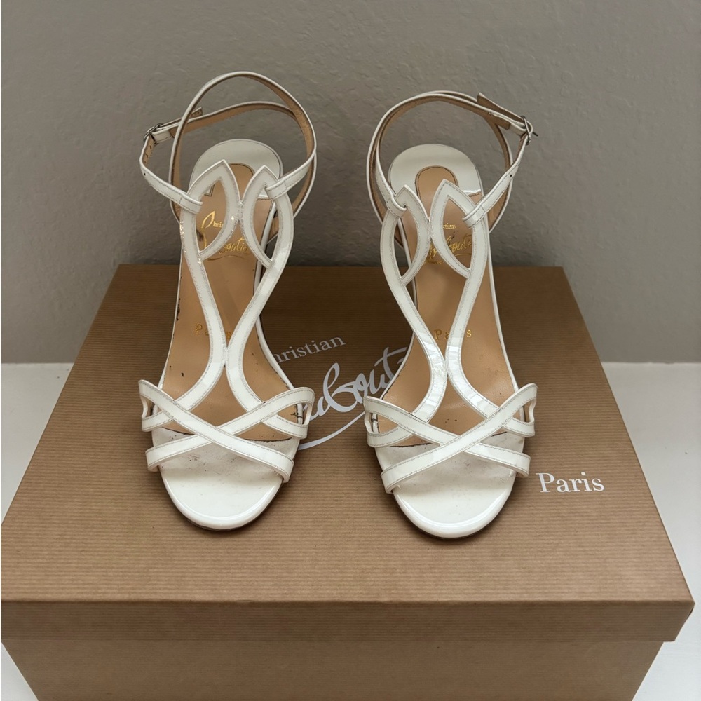 Christian Louboutin White Strappy Sandals